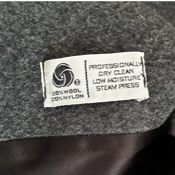 VTG Stratojac Charcoal Grey Wool Blend Double Breasted Overcoat USA Mens sz 42 - Picture 7 of 16